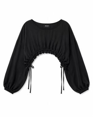 Maeve By Anthropologie Drawstring Crop Top One Size